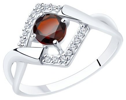Кольцо Diamant 94-310-00380-2_19 размер 19 вес 2.06 г серебро, фианит купить,13961