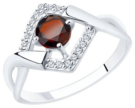 Кольцо Diamant 94-310-00380-2_19 размер 19 вес 2.06 г серебро, фианит купить,13961