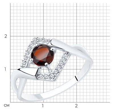 Кольцо Diamant 94-310-00380-2_19 размер 19 вес 2.06 г серебро, фианит купить,13961