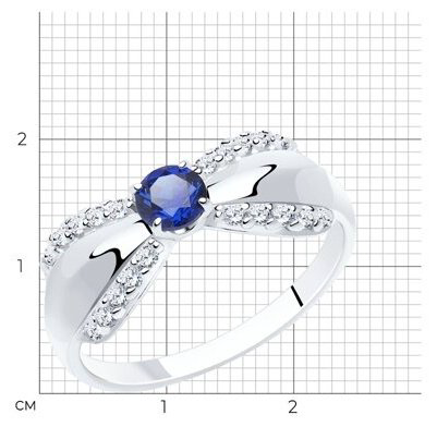 Кольцо Diamant 94-310-00750-1 размер 18 вес 1.9 г серебро, фианит, корунд купить,13670