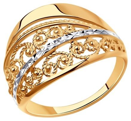Кольцо Diamant 93-110-00638-1 размер 18 вес 2.36 г серебро, без вставок купить,21839