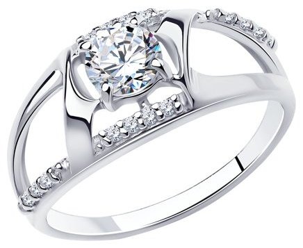 Кольцо Diamant 94-110-00733-1 размер 18 вес 2.26 г серебро, фианит купить,12645