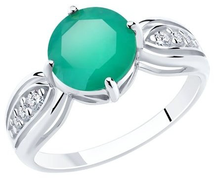 Кольцо Diamant 94-310-00408-1 размер 18.5 вес 2.37 г серебро, агат купить,17442