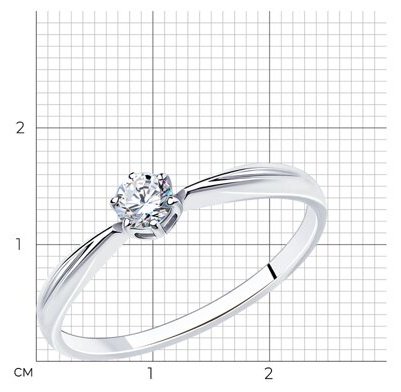 Кольцо Diamant 94-110-01376-1 размер 17 вес 1.05 г серебро, фианит купить,8123