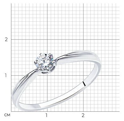 Кольцо Diamant 94-110-01376-1 размер 17 вес 1.05 г серебро, фианит купить,8123