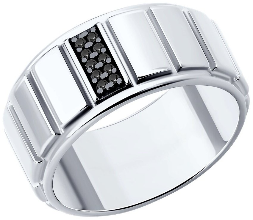 Кольцо Diamant 94-110-02156-1_19 размер 19 вес 9.735 г серебро, фианит купить,NaN