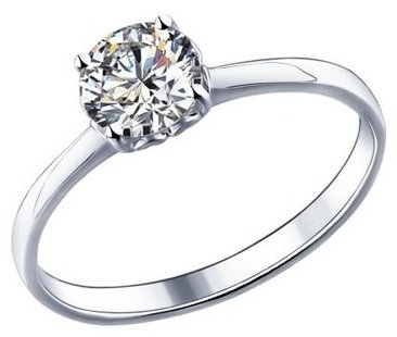 Кольцо SOKOLOV 89010011-sk15 размер 18 вес 1.39 г серебро, фианит Swarovski купить,14293