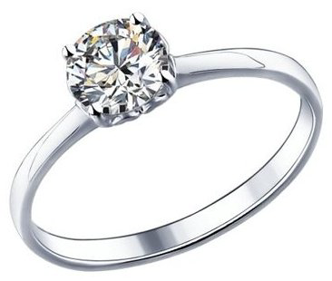 Кольцо SOKOLOV 89010011-sk15 размер 18 вес 1.39 г серебро, фианит Swarovski купить,14293