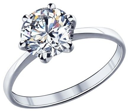 Кольцо SOKOLOV 89010003-sk10 размер 17 вес 2.15 г серебро, фианит Swarovski купить,26862