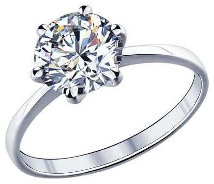 Кольцо SOKOLOV 89010003-sk10 размер 17 вес 2.15 г серебро, фианит Swarovski купить,26862