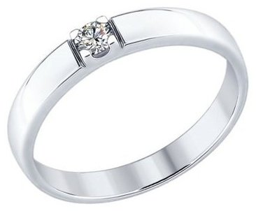 Кольцо SOKOLOV 89010057-sk12 размер 17.5 вес 1.99 г серебро, цирконий купить,22365