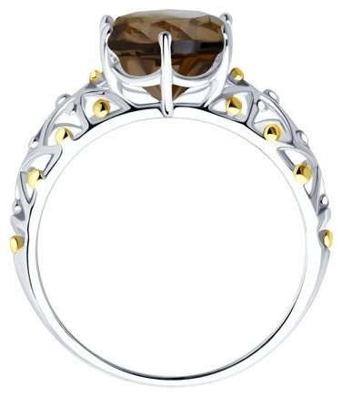 Кольцо SOKOLOV 92011716_s размер 18 вес 1.85 г серебро, раухтопаз купить,16021