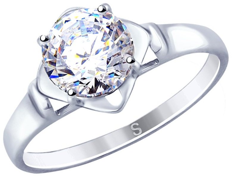 Кольцо SOKOLOV 89010112 размер 17.5 вес 1.94 г серебро, фианит Swarovski купить,24563
