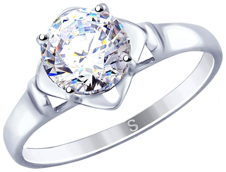 Кольцо SOKOLOV 89010112 размер 17.5 вес 1.94 г серебро, фианит Swarovski купить,24563