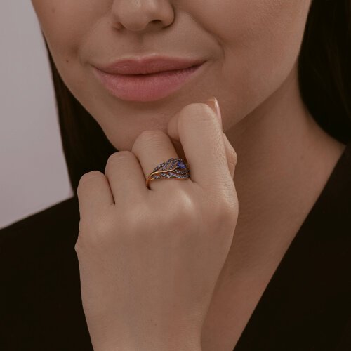 Кольцо SOKOLOV 88010076_17 размер 17 вес 2.24 г серебро, сапфир купить,21544