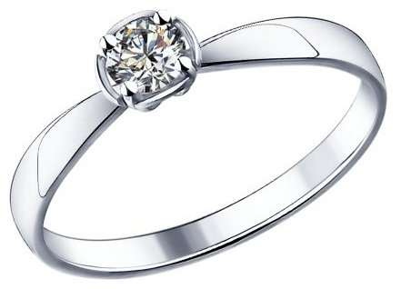 Кольцо SOKOLOV 89010015-sk8 размер 16.5 вес 1.24 г серебро, фианит Swarovski купить,15117