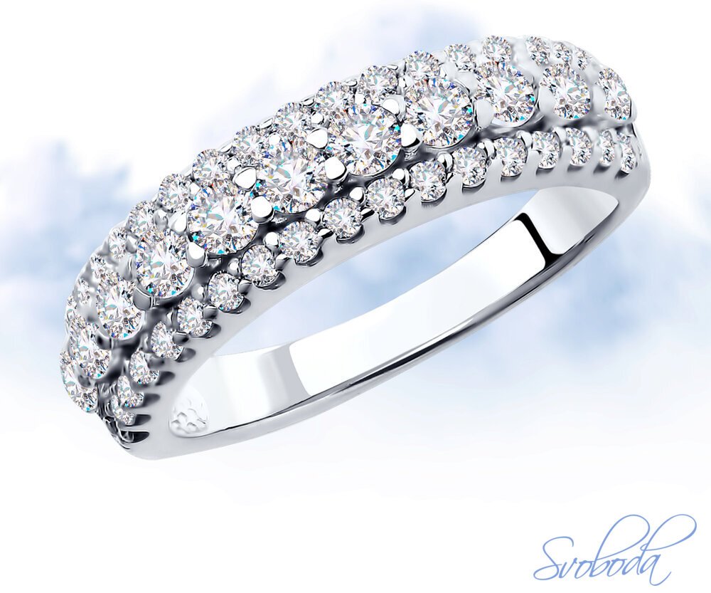 Кольцо SOKOLOV 94011270 размер 19 вес 2.81 г серебро, фианит купить,13159
