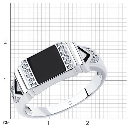 Кольцо SOKOLOV 94011323 размер 20 вес 3.4 г серебро, фианит, эмаль купить,24499