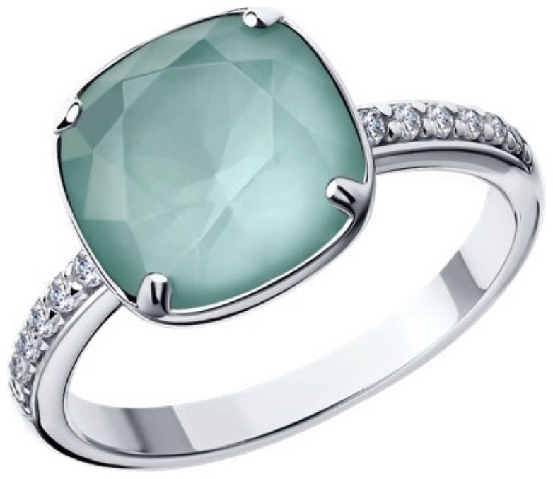 Кольцо SOKOLOV 94012433 размер 17.5 вес 3.14 г серебро, кристалл Swarovski купить,32072