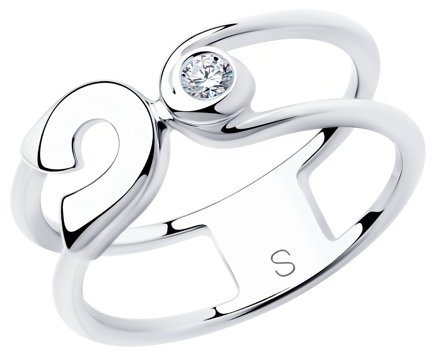 Кольцо SOKOLOV 94012986 размер 20 вес 2.21 г серебро, фианит купить,16748