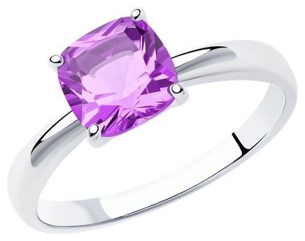 Кольцо SOKOLOV 92011255 размер 17 вес 1.82 г серебро, аметист купить,16788