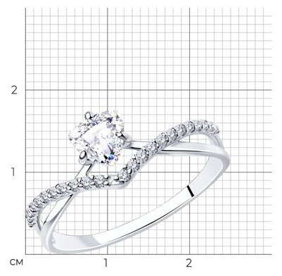 Кольцо SOKOLOV 94011750 размер 17 вес 1.24 г серебро, фианит купить,10864