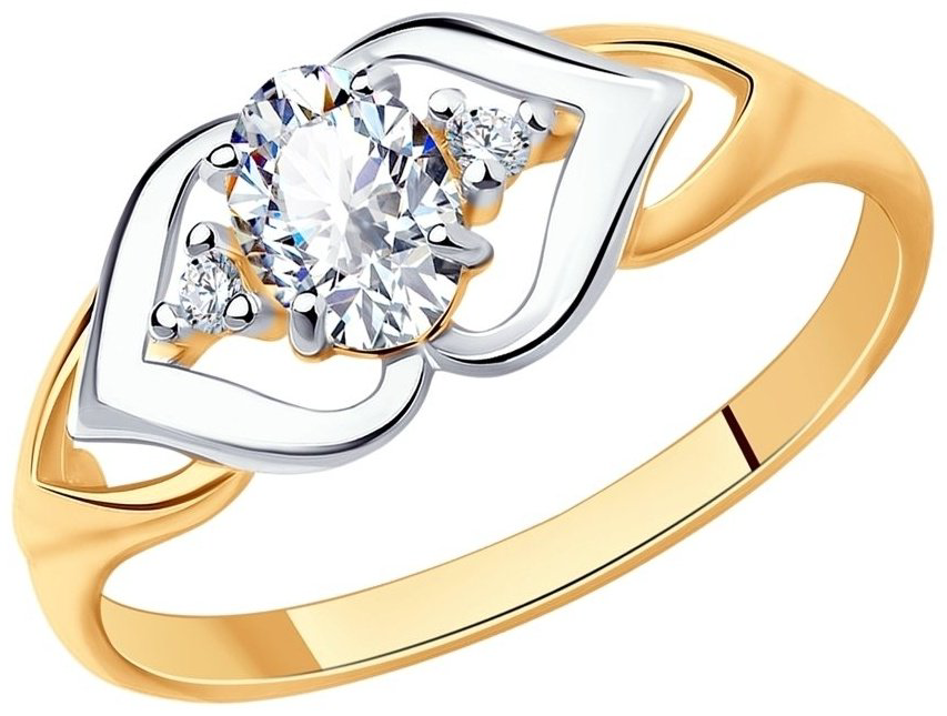 Кольцо SOKOLOV 93010615-sk20 размер 17.5 вес 1.41 г серебро, фианит купить,16245