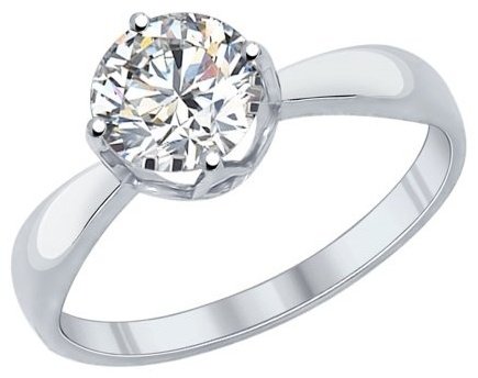 Кольцо SOKOLOV 89010030-sk10 размер 17.5 вес 1.89 г серебро, фианит Swarovski купить,18687
