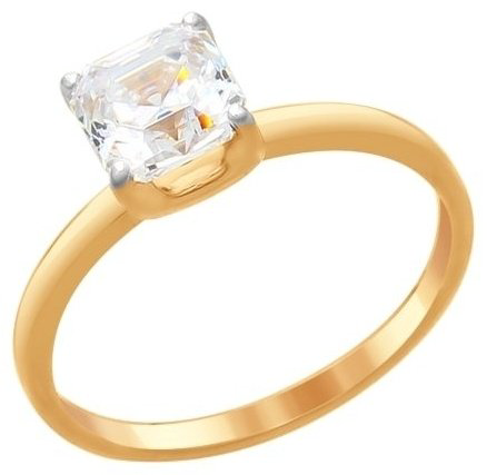 Кольцо SOKOLOV 89010100- размер 16.5 вес 1.7 г серебро, фианит Swarovski купить,19308