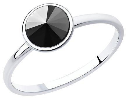 Кольцо SOKOLOV 94013345 17,5 размер 17.5 вес 1.36 г серебро, фианит Swarovski купить,32581