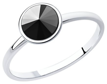 Кольцо SOKOLOV 94013345 17,5 размер 17.5 вес 1.36 г серебро, фианит Swarovski купить,32581