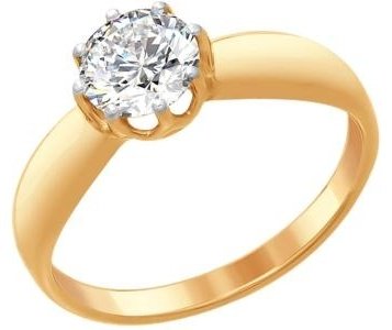 Кольцо SOKOLOV 89010097-sk7 размер 17.5 вес 1.78 г серебро, фианит Swarovski