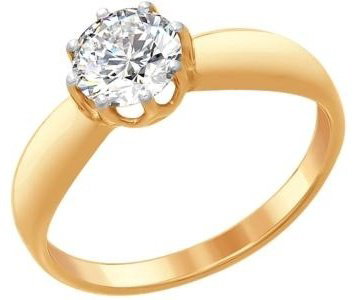 Кольцо SOKOLOV 89010097-sk7 размер 17.5 вес 1.78 г серебро, фианит Swarovski купить,16804