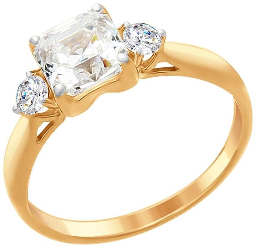 Кольцо SOKOLOV 89010101 размер 17 вес 2.3 г серебро, фианит Swarovski купить,19832