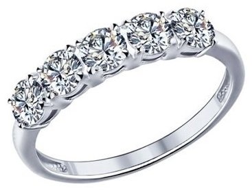 Кольцо SOKOLOV 89010005-sk23 размер 18 вес 1.8 г серебро, фианит Swarovski купить,22710