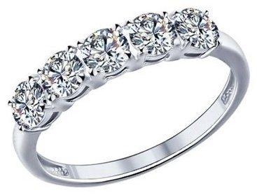 Кольцо SOKOLOV 89010005-sk23 размер 18 вес 1.8 г серебро, фианит Swarovski купить,22710