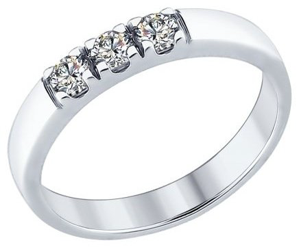 Кольцо SOKOLOV 89010059-sk8 размер 18 вес 2.26 г серебро, фианит Swarovski купить,17598