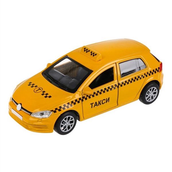 Машинка Технопарк  Volkswagen Golf такси 12см купить,NaN
