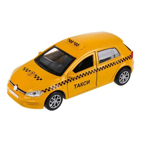 Машинка Технопарк  Volkswagen Golf такси 12см купить,NaN