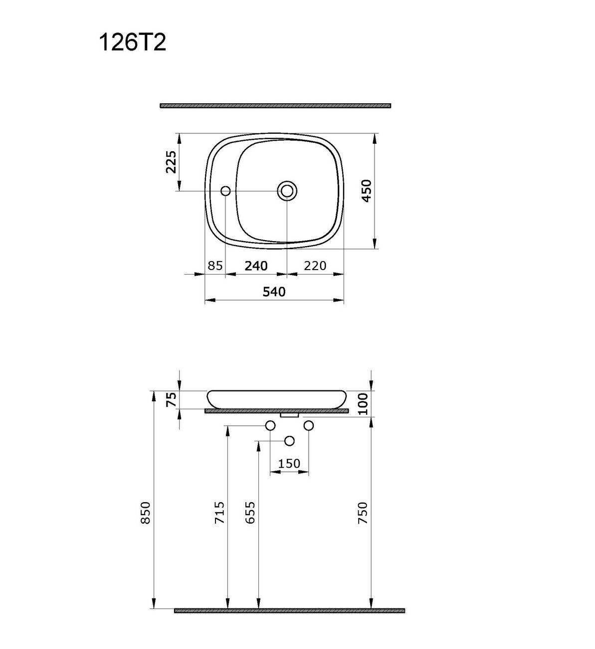 Раковина Ambassador Diamond 126T20001 54х45х10см белый купить,NaN