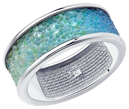 Кольцо SOKOLOV 94013460 размер 19 вес 4.69 г серебро, кристалл Swarovski купить,39317