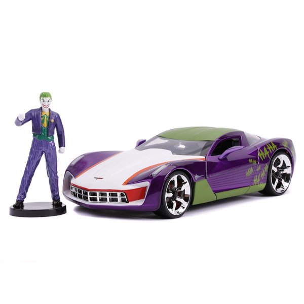Игровой набор Jada Toys 1:24 Машина с фигуркой 2009 Chevy Corvette Stingray&Joker купить,NaN