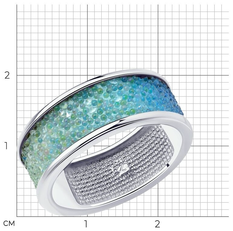 Кольцо SOKOLOV 94013460 размер 19 вес 4.69 г серебро, кристалл Swarovski купить,NaN