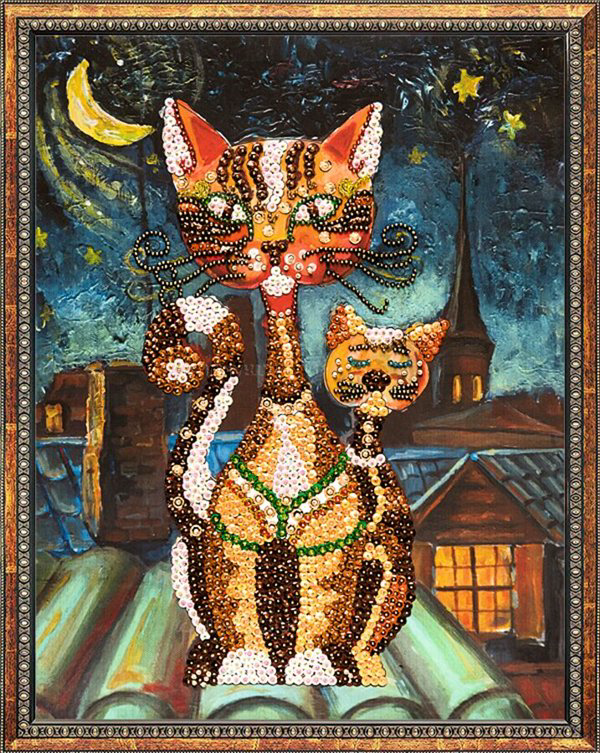 Мозаика из пайеток  Волшебная мастерская Коты купить,NaN
