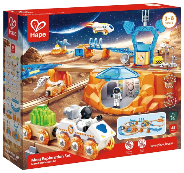 Железная дорога Hape E3799, пластик, дерево, мультиколор купить,NaN