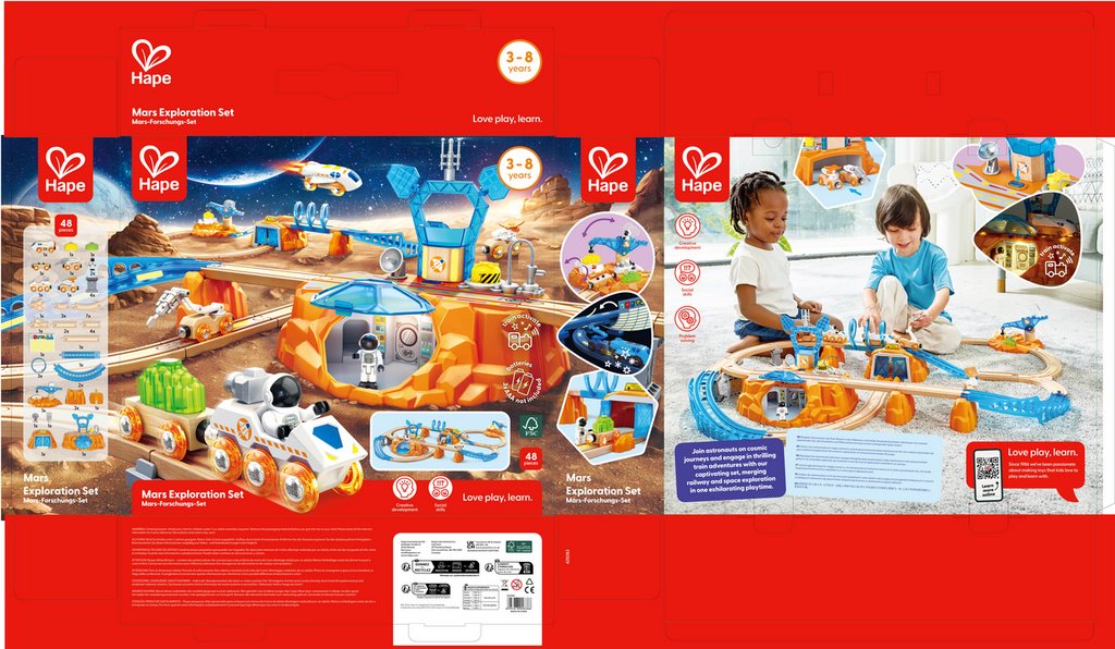 Железная дорога Hape E3799, пластик, дерево, мультиколор купить,NaN