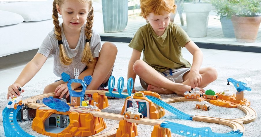 Железная дорога Hape E3799, пластик, дерево, мультиколор купить,NaN