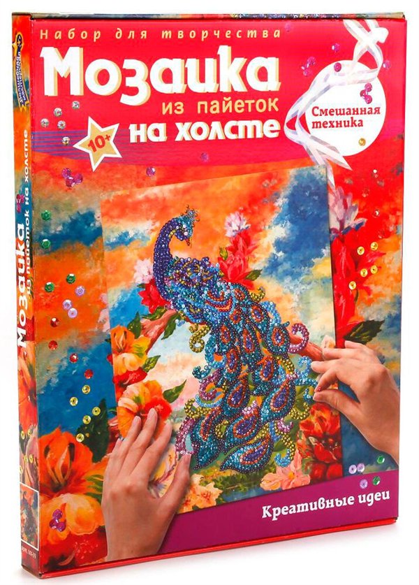 Мозаика из пайеток  Волшебная мастерская Павлин купить,NaN