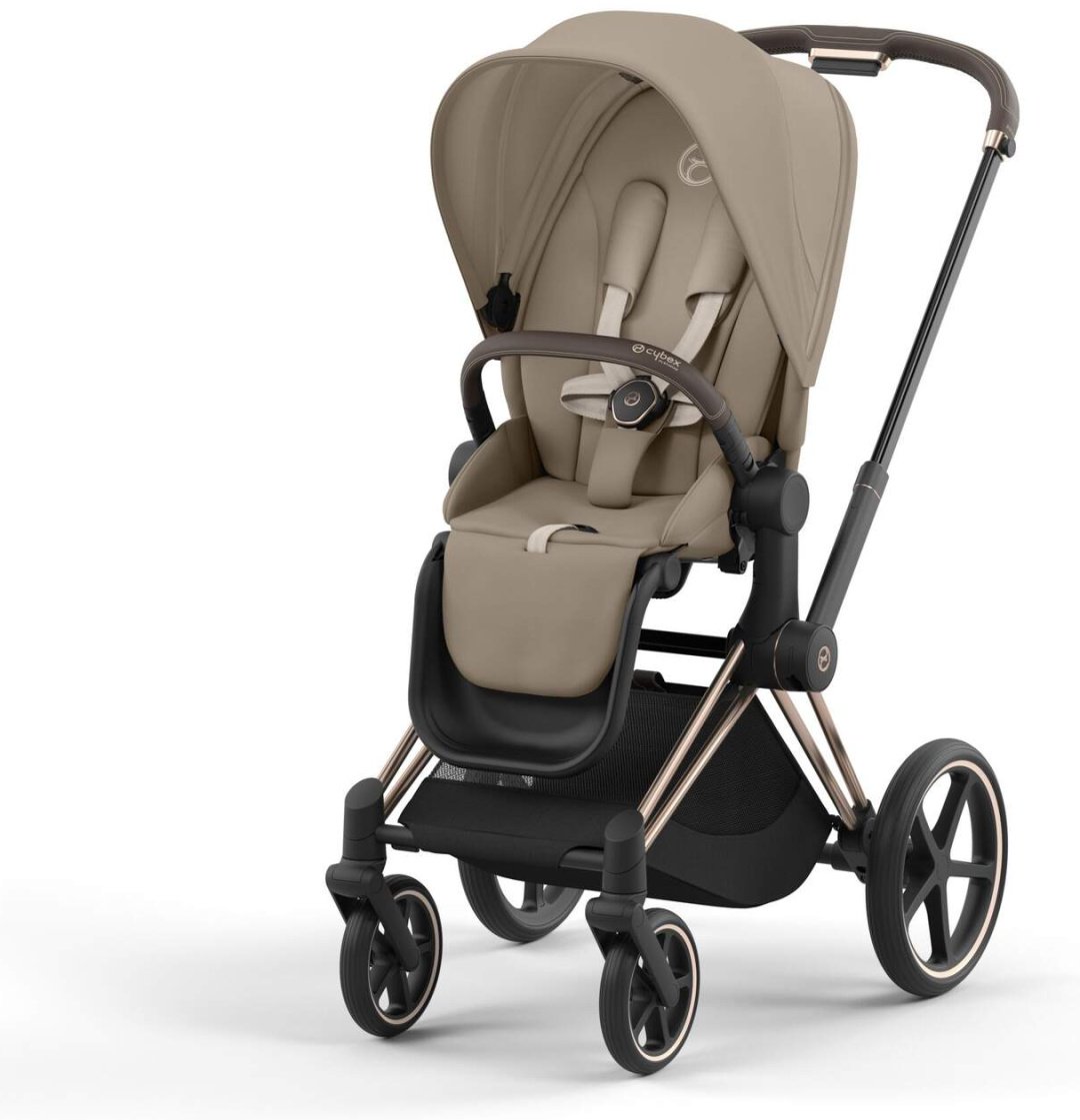 Коляска прогулочная Cybex Priam IV Cozy Beige на раме Rose Gold, бежевый