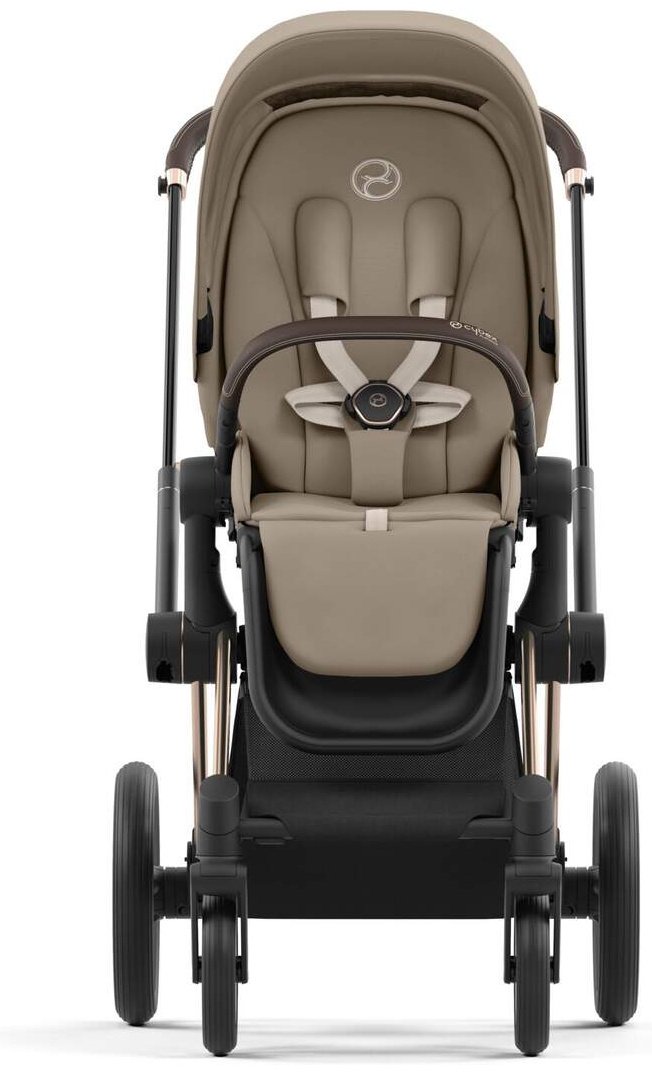 Коляска прогулочная Cybex Priam IV Cozy Beige на раме Rose Gold, бежевый
